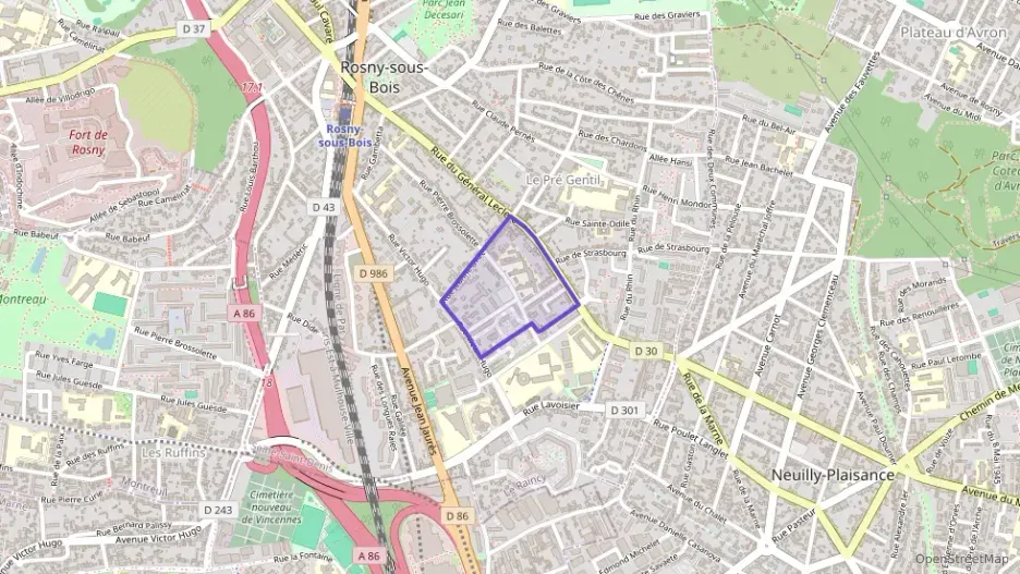 Appartement 80 m² quatre pièces à vendre à Rosny-sous-Bois