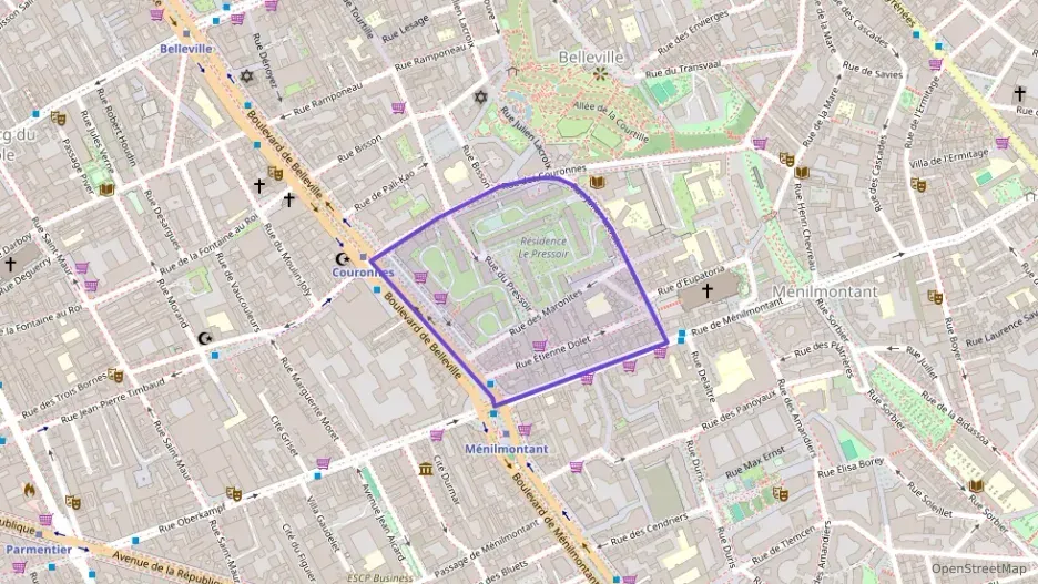 Appartement 23 m² une piece à vendre à Paris 20e Arrondissement