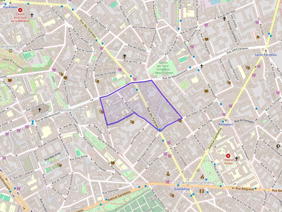 Appartement 40 m² deux pieces à vendre à Paris 20e Arrondissement