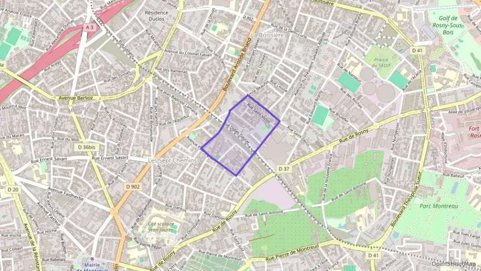 Appartement 52 m² trois pièces à vendre à Montreuil