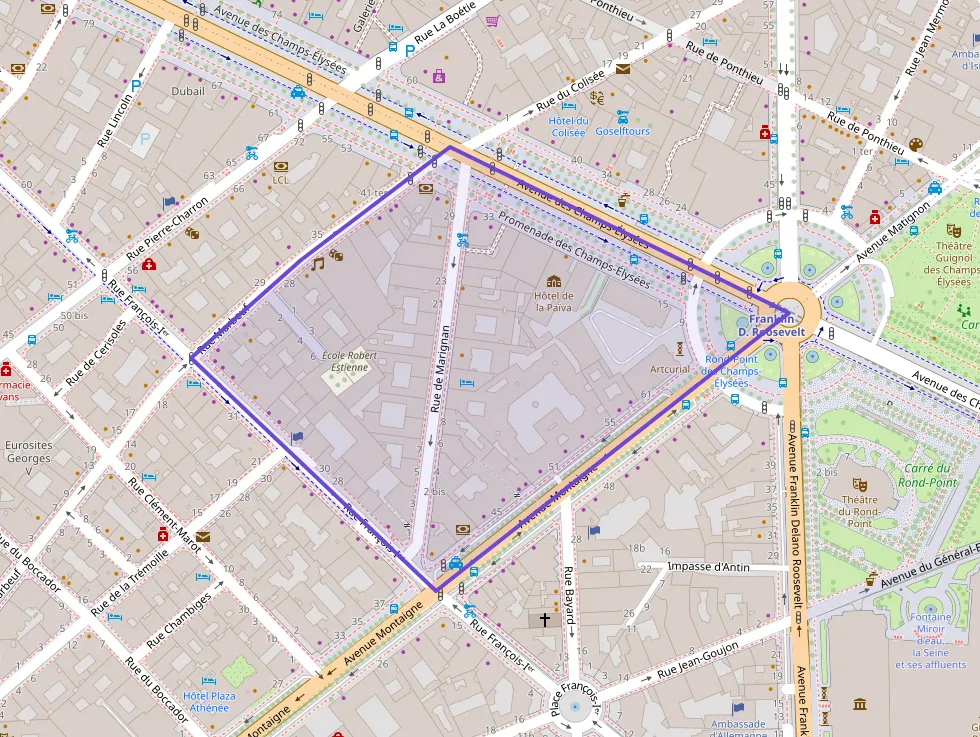 Appartement 40 m² deux pieces à vendre à Paris 8e Arrondissement