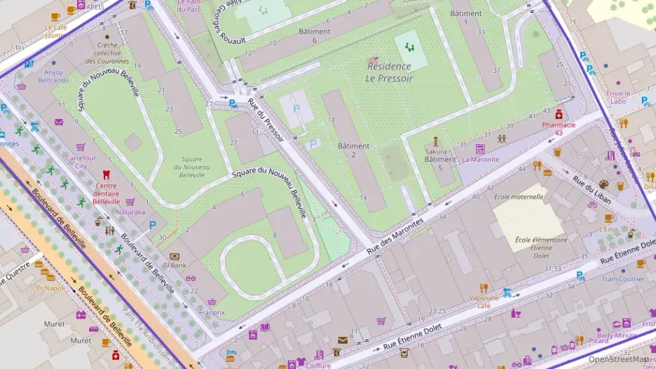 Appartement 46 m² deux pieces à vendre à Paris 20e Arrondissement