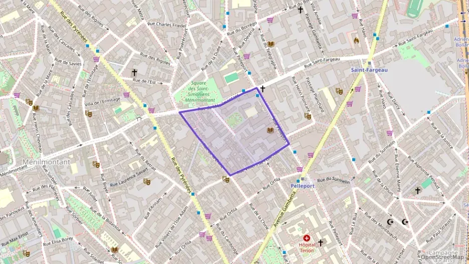 Appartement 46 m² deux pieces à vendre à Paris 20e Arrondissement