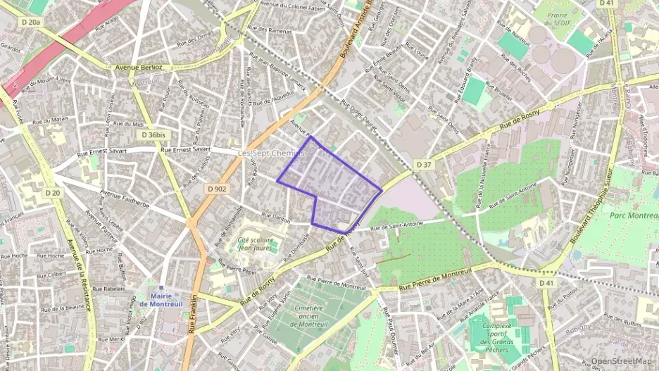 Appartement 63 m² quatre pièces à vendre à Montreuil