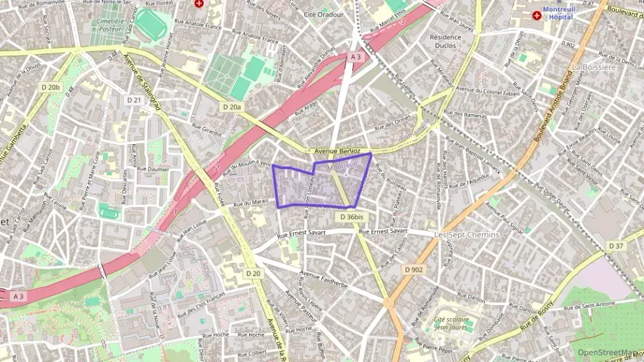 Appartement 69 m² trois pièces à vendre à Montreuil