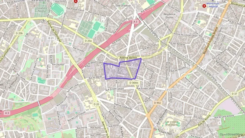 Appartement 56 m² trois pièces à vendre à Montreuil