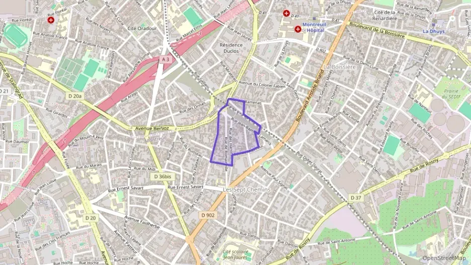 Appartement 45 m² trois pièces à vendre à Montreuil