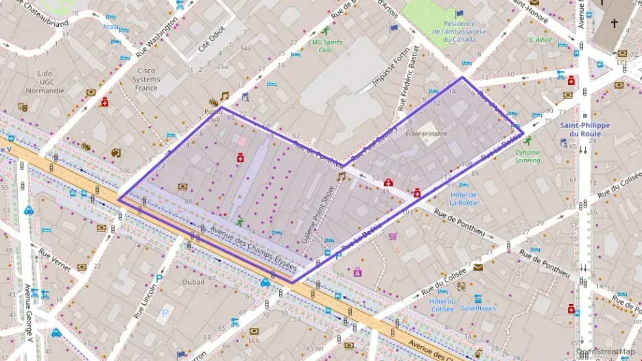 Appartement 68 m² une piece à vendre à Paris 8e Arrondissement