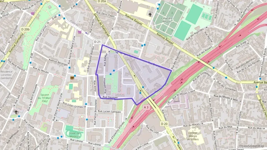 Appartement 62 m² trois pièces à vendre à Bagnolet