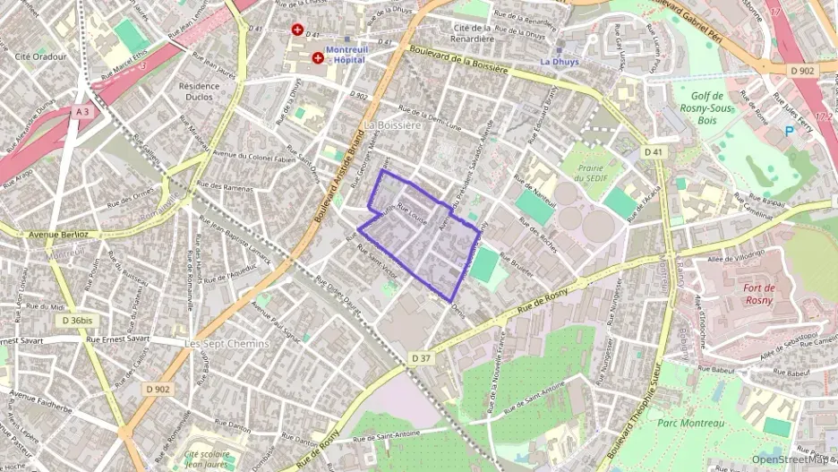 Appartement 54 m² trois pièces à vendre à Montreuil