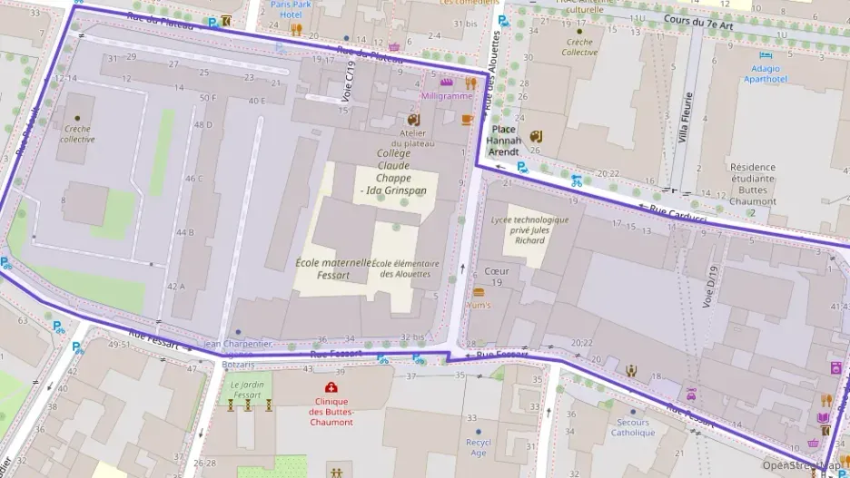 Appartement 50 m² deux pieces à vendre à Paris 19e Arrondissement