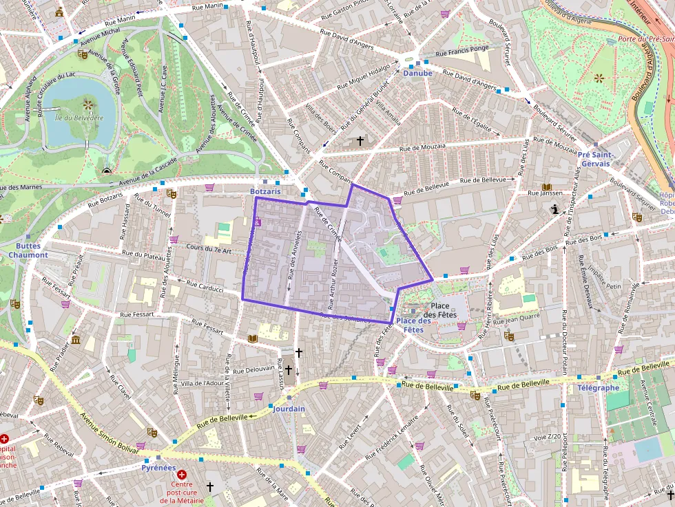 Appartement 44 m² deux pieces à vendre à Paris 19e Arrondissement