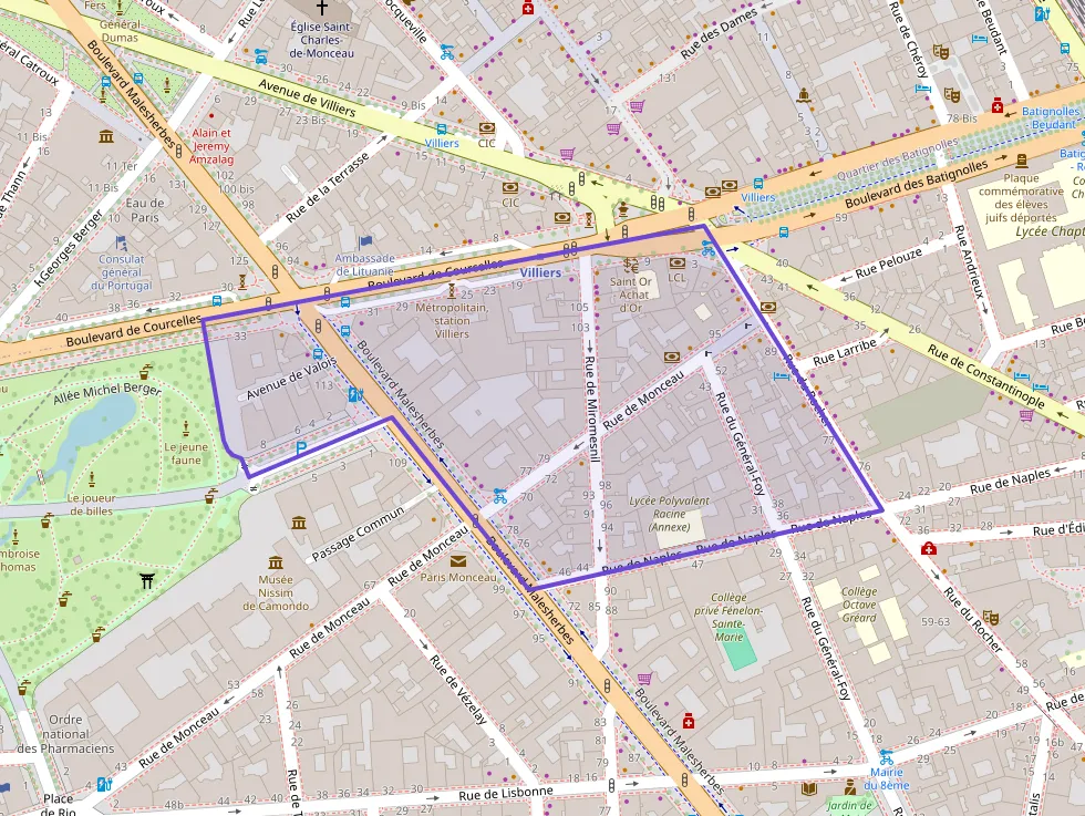 Appartement 71 m² deux pieces à vendre à Paris 8e Arrondissement