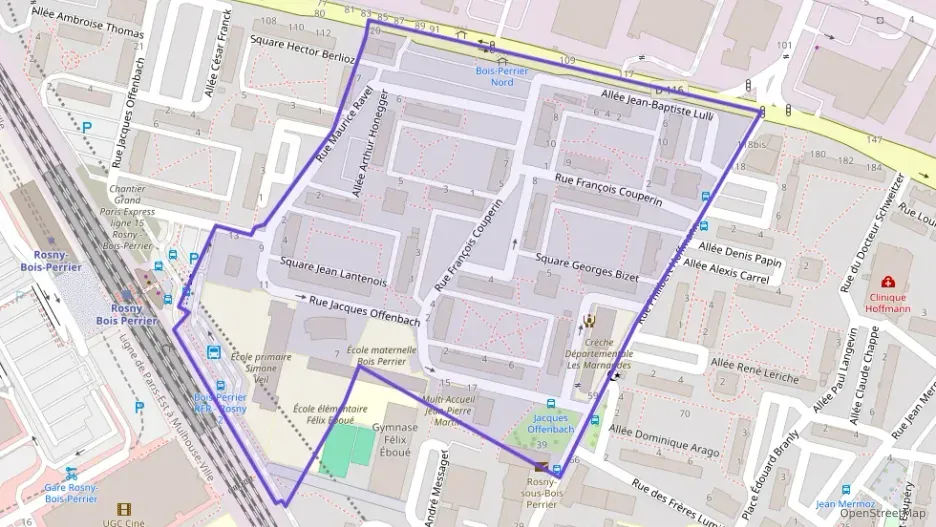 Appartement 57 m² trois pièces à vendre à Rosny-sous-Bois