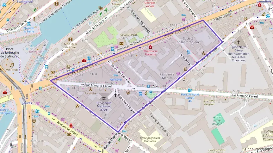 Appartement 45 m² deux pieces à vendre à Paris 19e Arrondissement