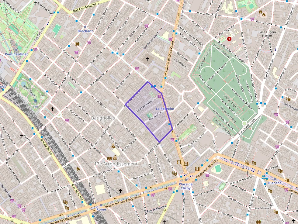 Appartement 20 m² une piece à vendre à Paris 17e Arrondissement