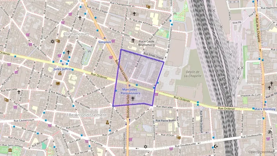 Appartement 58 m² trois pièces à vendre à Paris 18e Arrondissement