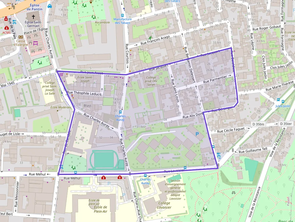 Appartement 59 m² trois pièces à vendre à Pantin