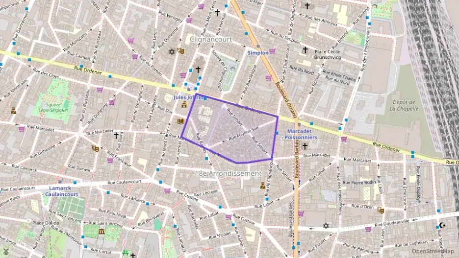 Appartement 55 m² quatre pièces à vendre à Paris 18e Arrondissement