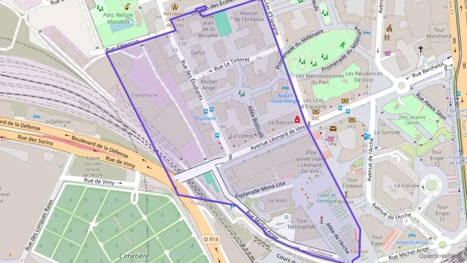 Appartement 47 m² deux pieces à vendre à Courbevoie