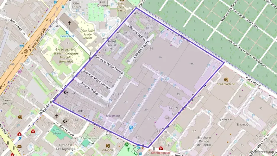 Appartement 60 m² trois pièces à vendre à Pantin
