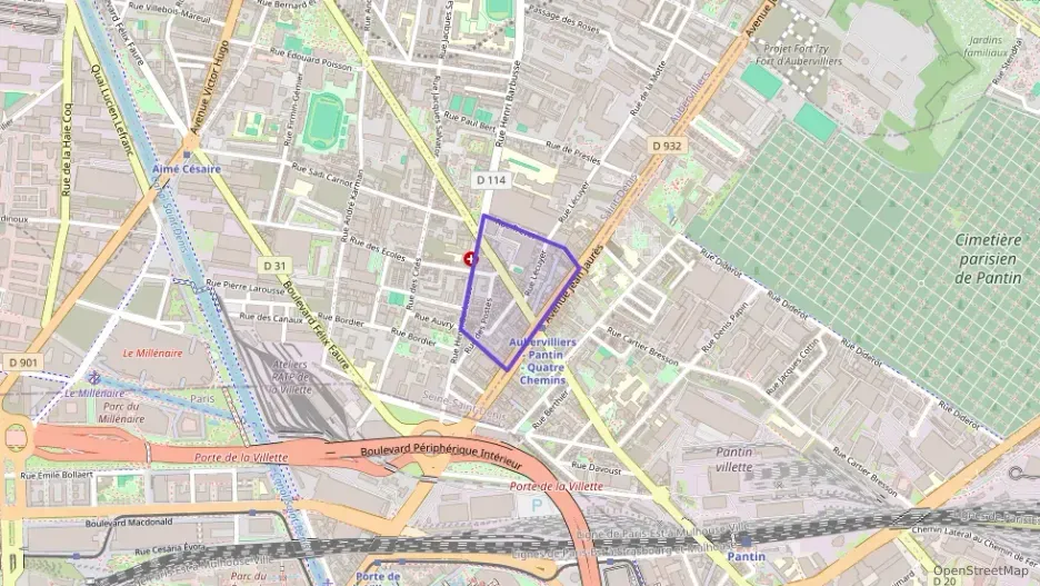 Appartement 105 m² quatre pièces à vendre à Aubervilliers