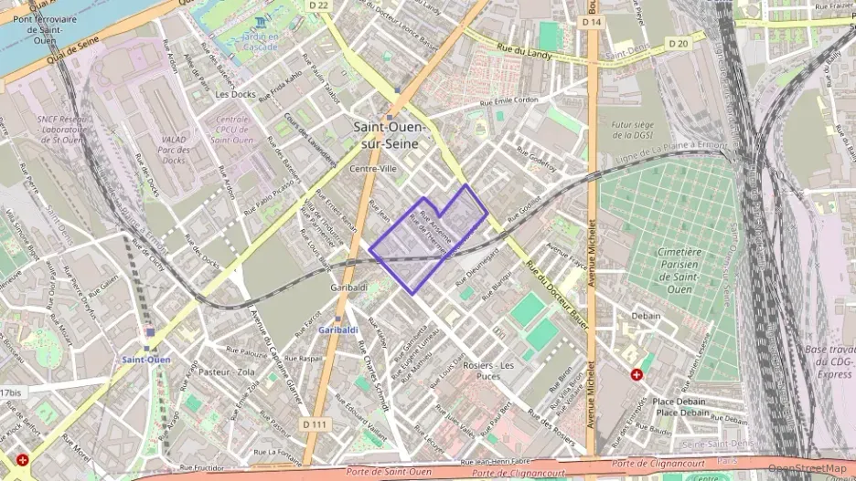 Appartement 59 m² deux pieces à vendre à Saint-Ouen-sur-Seine