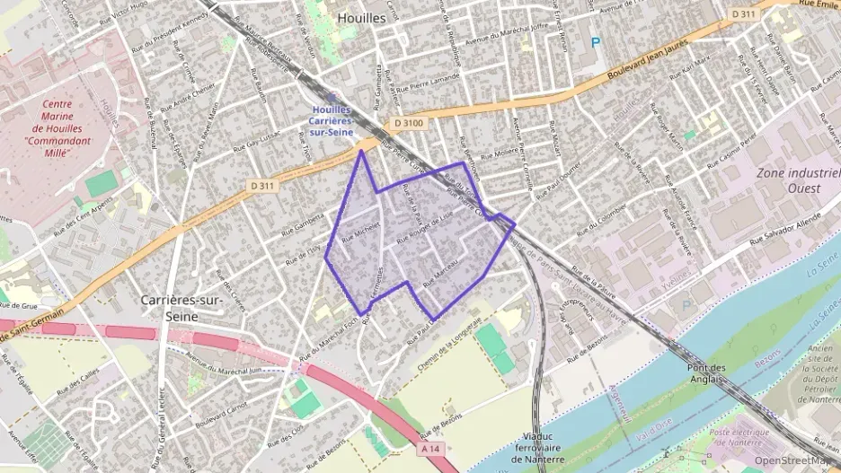 Appartement 50 m² deux pieces à vendre à Carrières-sur-Seine