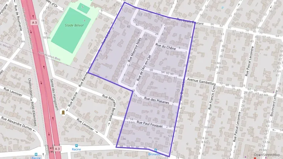 Appartement 53 m² deux pieces à vendre à Aulnay-sous-Bois