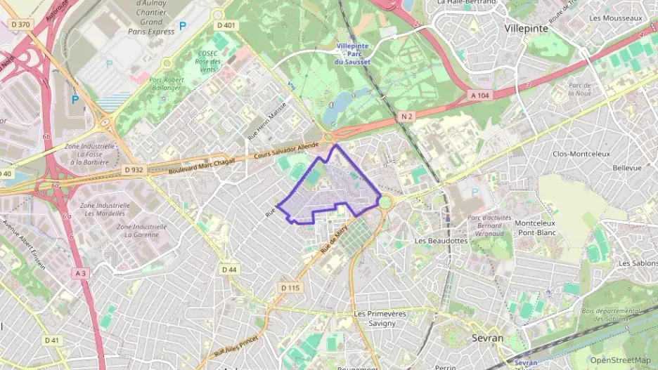 Appartement 61 m² trois pièces à vendre à Aulnay-sous-Bois