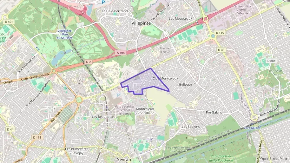 Appartement 68 m² trois pièces à vendre à Villepinte