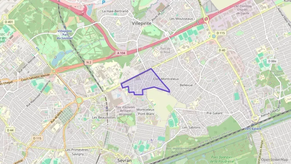 Appartement 48 m² trois pièces à vendre à Villepinte