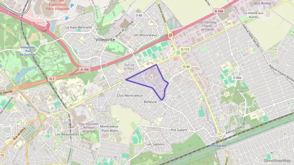 Appartement 56 m² deux pieces à vendre à Villepinte