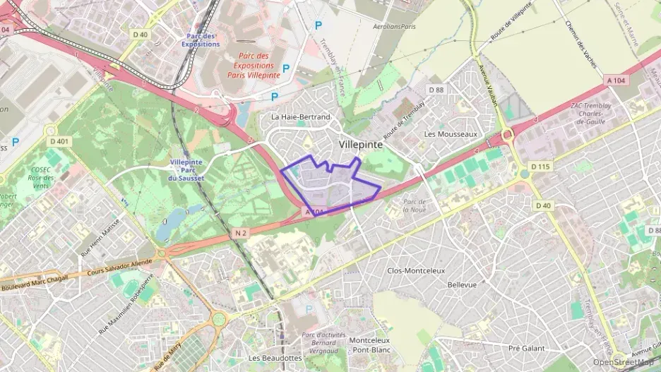 Appartement 62 m² trois pièces à vendre à Villepinte