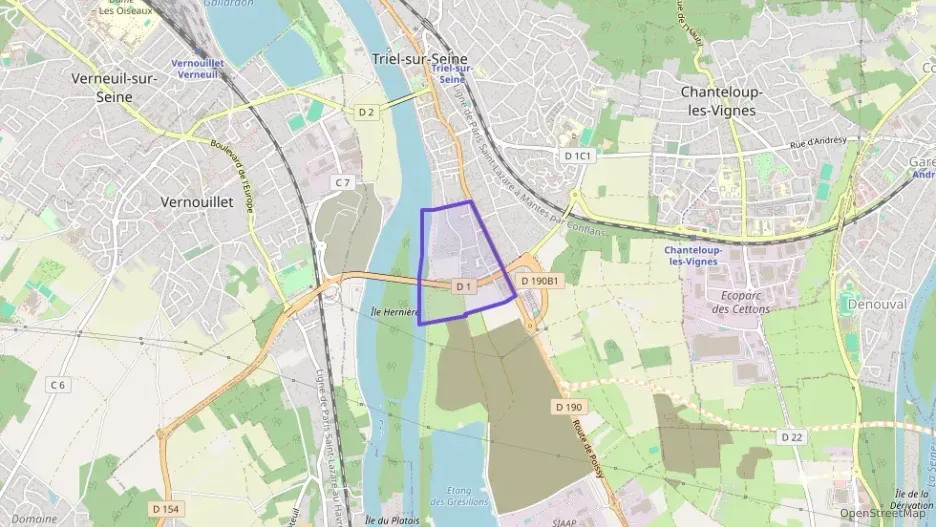 Appartement 55 m² deux pieces à vendre à Triel-sur-Seine