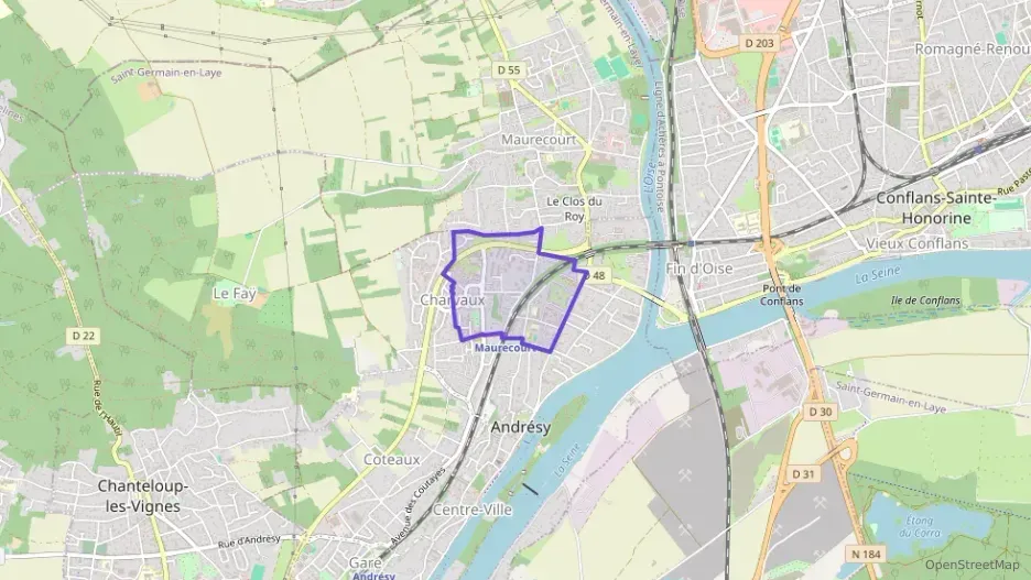 Appartement 59 m² trois pièces à vendre à Andrésy Appartement 59 m² trois pièces à vendre à Andrésy