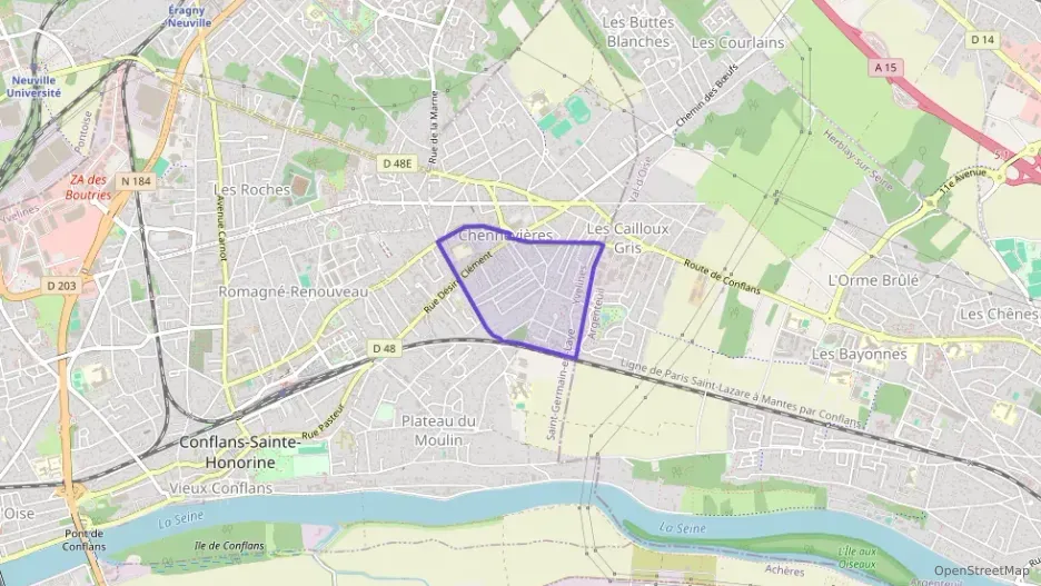 Appartement 40 m² deux pieces à vendre à Conflans-Sainte-Honorine