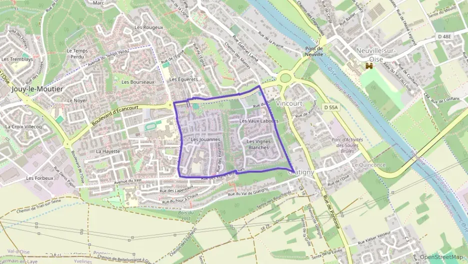 Appartement 61 m² trois pièces à vendre à Jouy-le-Moutier