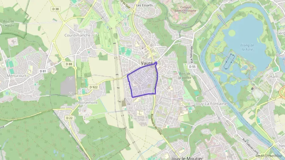 Appartement 53 m² trois pièces à vendre à Vauréal