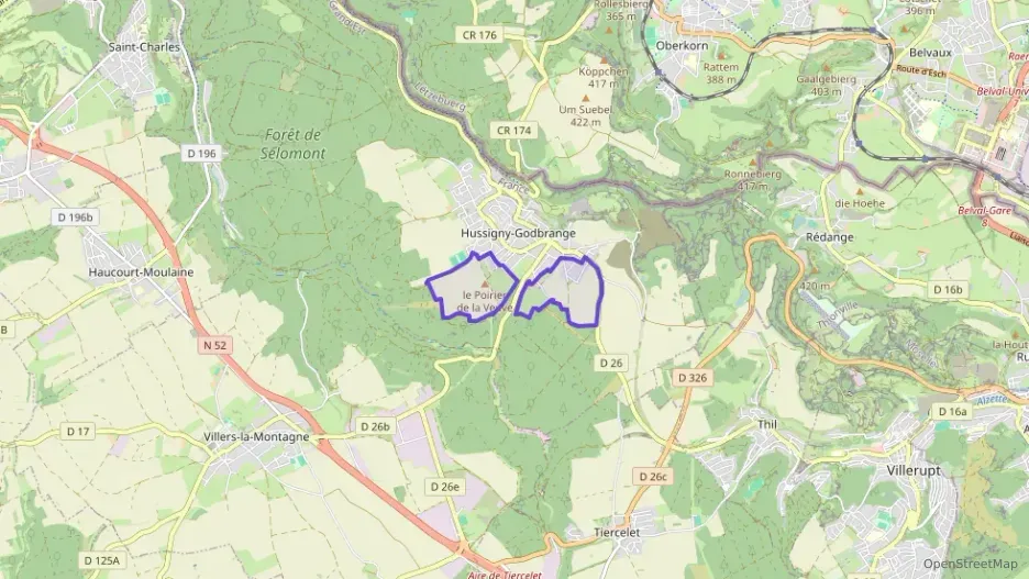 Appartement 54 m² trois pièces à vendre à Hussigny-Godbrange Appartement 54 m² trois pièces à vendre à Hussigny-Godbrange