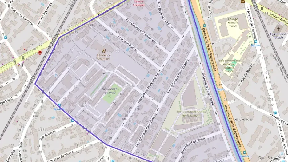 Appartement 49 m² deux pieces à vendre à Toulouse