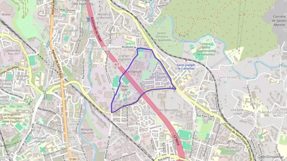 Appartement 55 m² trois pièces à vendre à Marseille 15e Arrondissement