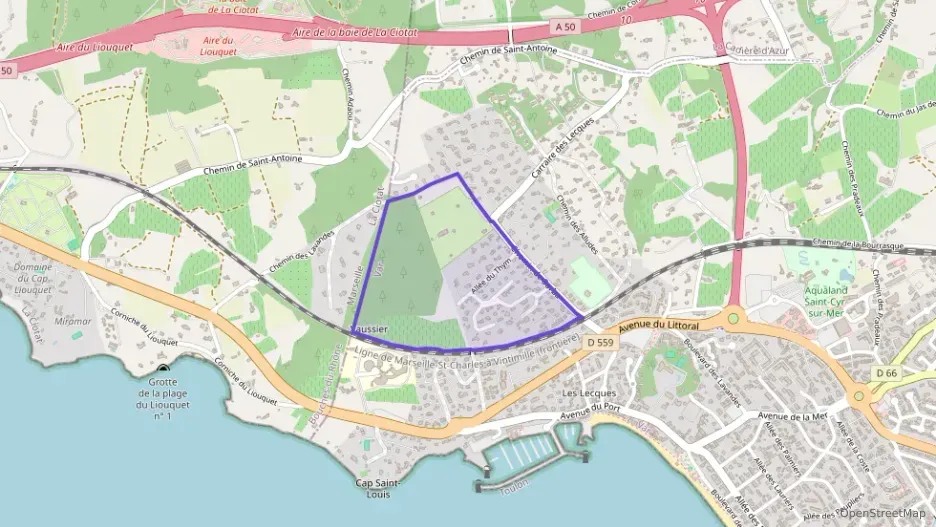 Appartement 55 m² deux pieces à vendre à Saint-Cyr-sur-Mer