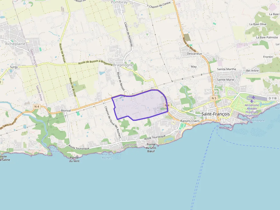 Appartement 60 m² trois pièces à vendre à Saint-François