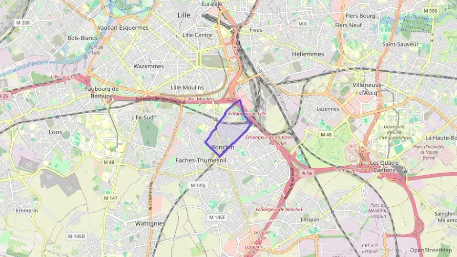 Appartement 44 m² deux pieces à vendre à Ronchin