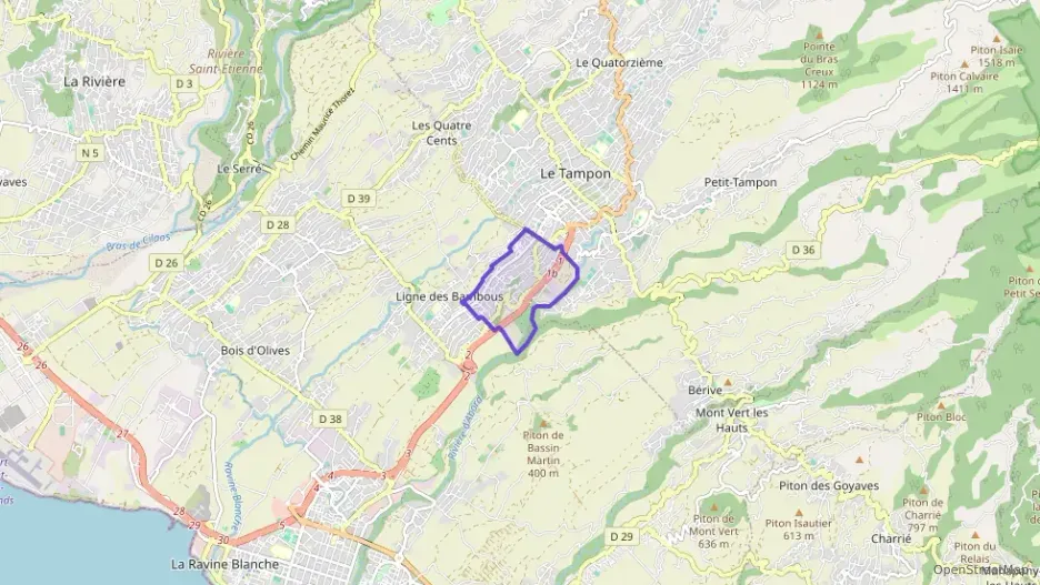 Appartement 45 m² deux pieces à vendre à Saint-Pierre