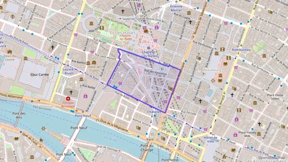 Appartement 90 m² quatre pièces à vendre à Paris 1er Arrondissement