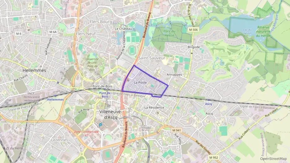 Appartement 47 m² deux pieces à vendre à Villeneuve-d`Ascq