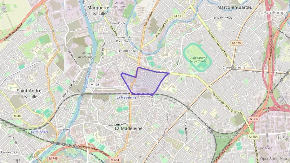 Appartement 55 m² trois pièces à vendre à Marcq-en-Barœul