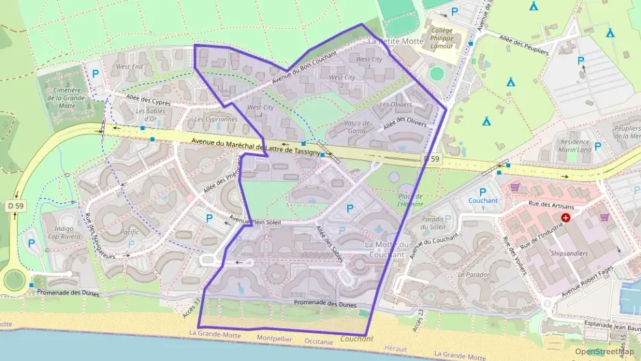 Appartement 45 m² trois pièces à vendre à La Grande-Motte